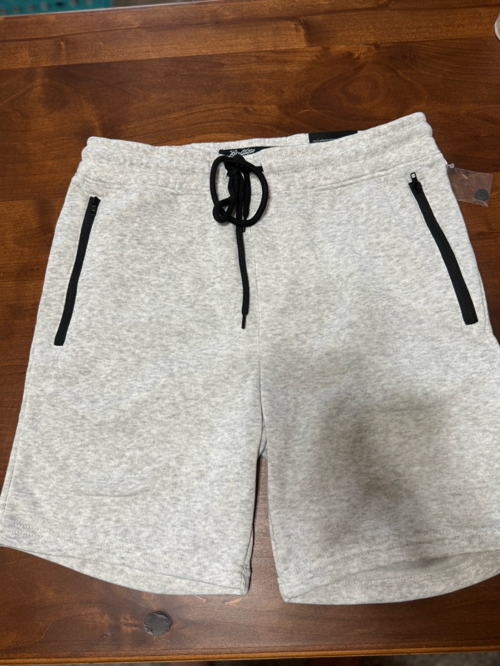 Brooklyn Cloth 7” Light Gray Athletic Shorts with Black Accents